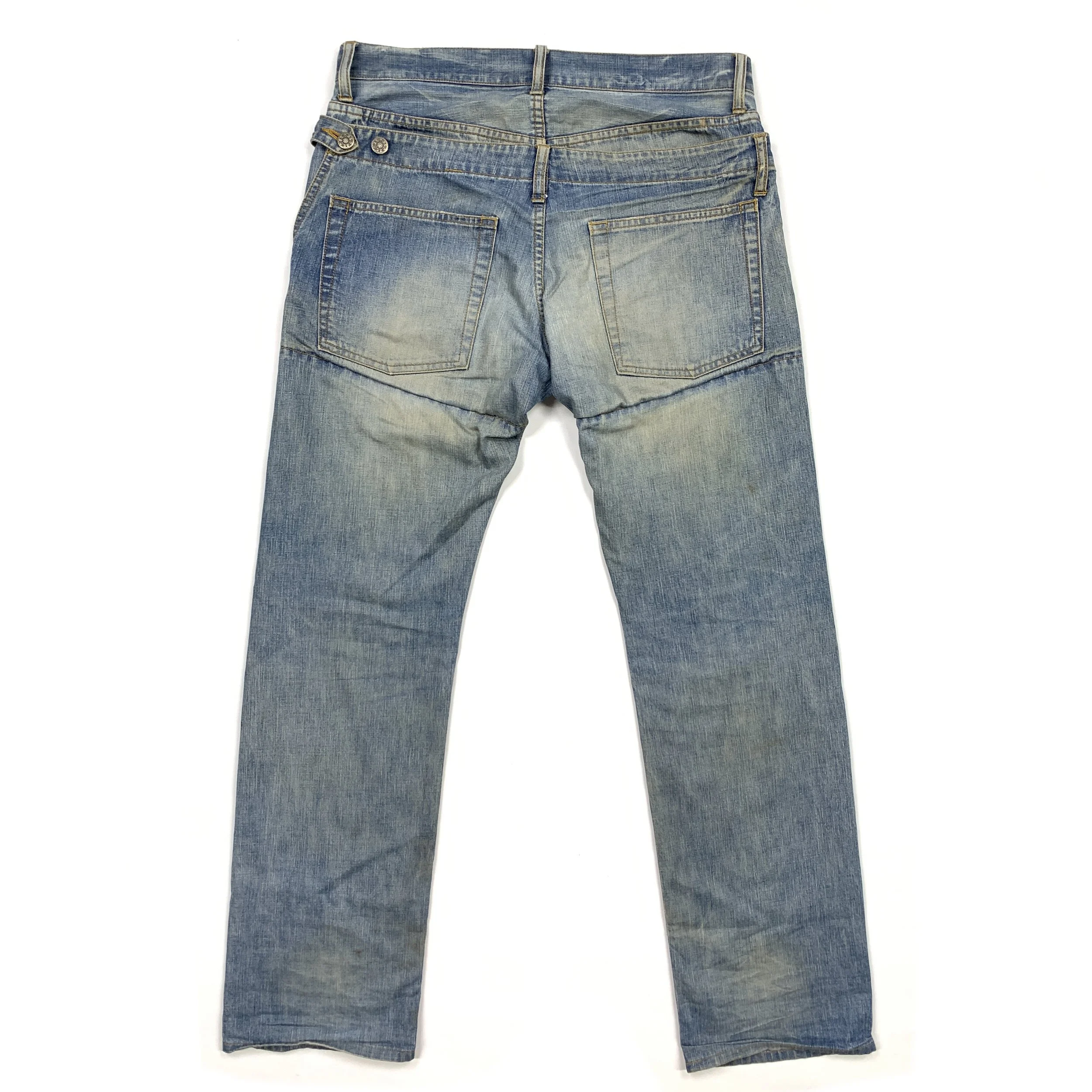 Cabane De Zucca Double Waist Jeans (Distressed / Sand Wash